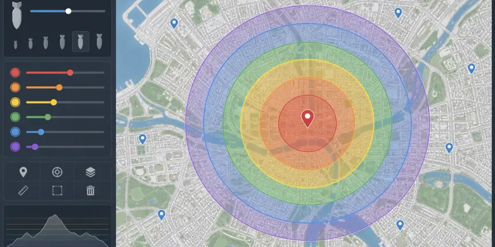 Nuclear Bomb Radius Simulator Guide: How to Read Blast Maps Responsibly