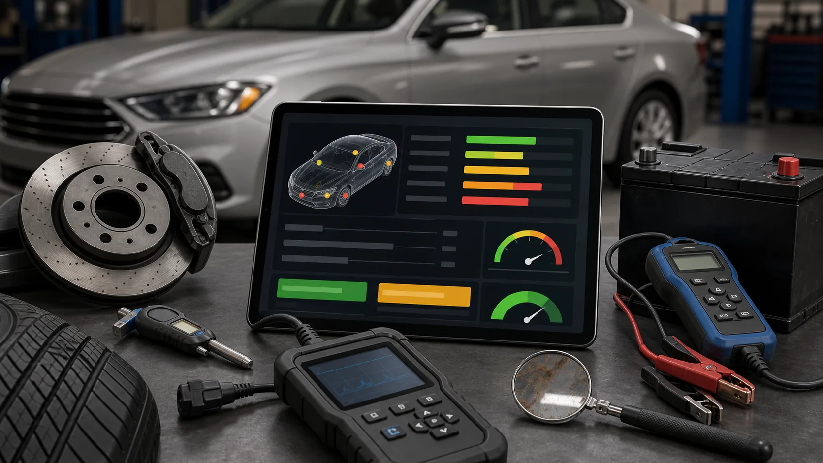 Used Car Inspection Simulator repair cost dashboard with negotiation range and buying decision